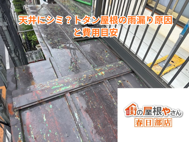 羽生市｜天井にシミ？トタン屋根の雨漏り原因と費用目安
